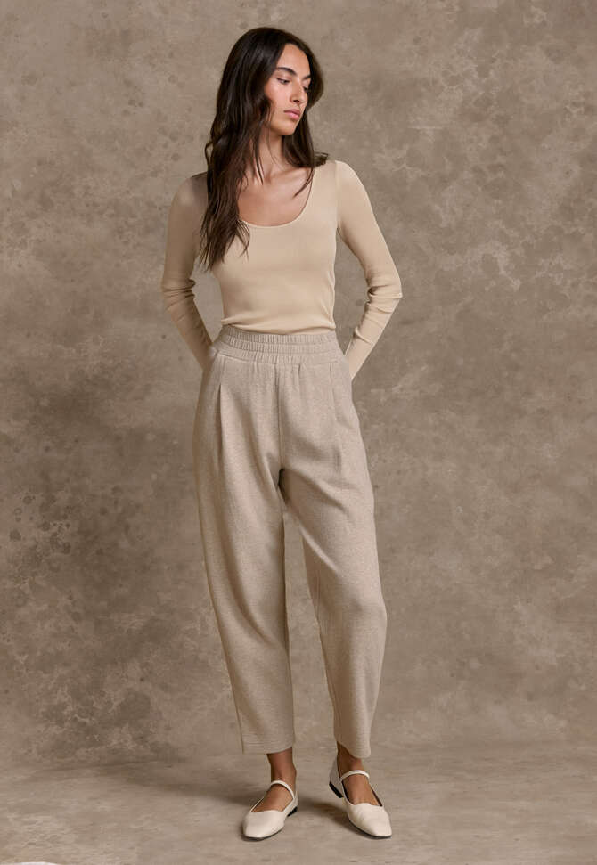 Scoop-neck top, Cream, completeTheLook