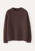 Moss-stitch sweater, Claret, webstill