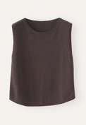 Knitted sleeveless sweater, Maroon brown, webstill