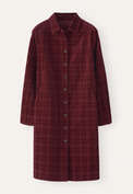 Self-check dress, Maroon, webstill