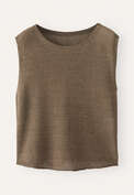 Knitted top, Green taupe, webstill