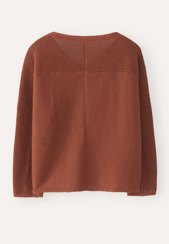 Dolman-sleeve cardigan, Brown chilli, completeTheLook