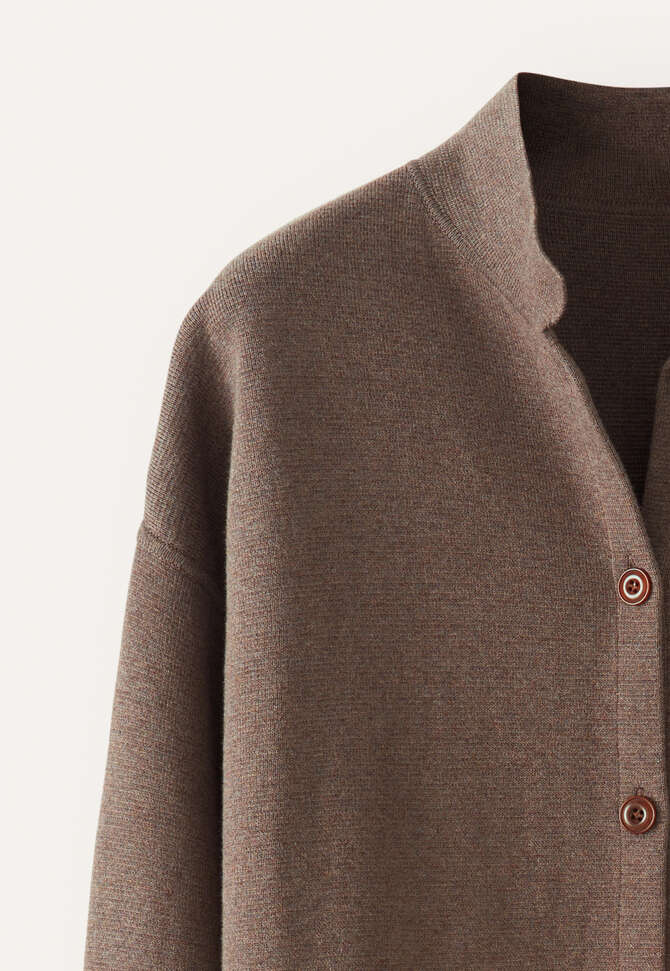 Knitted coatigan, Nut brown, completeTheLook