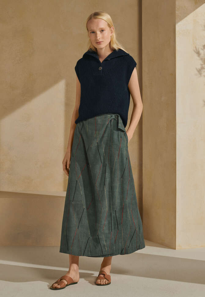 Printed skirt, Dark bay, completeTheLook