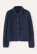 Collared cardigan, Dark petrol, webstill