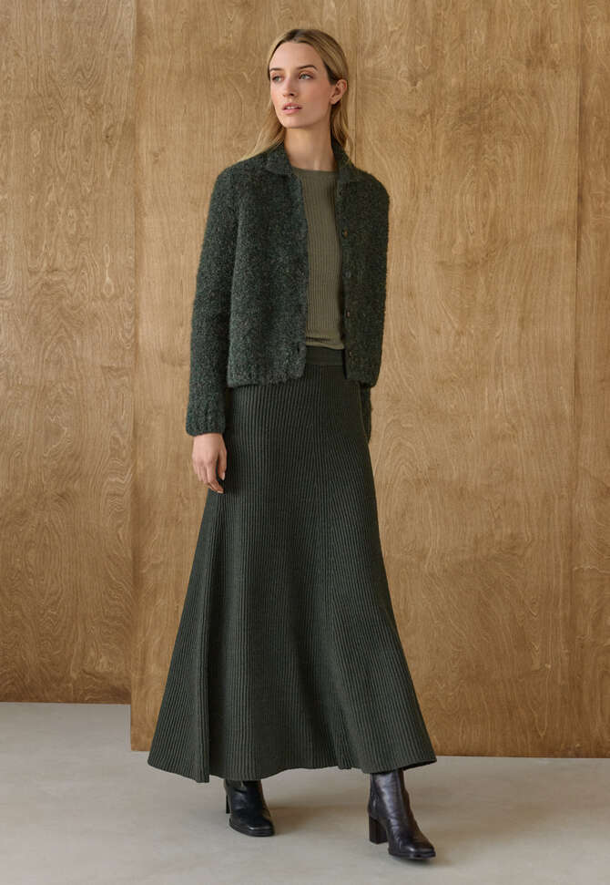 Ribbed sweater, Moss taupe, completeTheLook