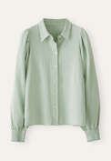 Gathered sleeve shirt, Aqua mint, webstill