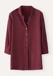 Deep side-split shirt, Maroon, webstill