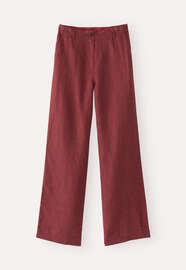 Relaxed straight-leg trousers, Dark red, webstill
