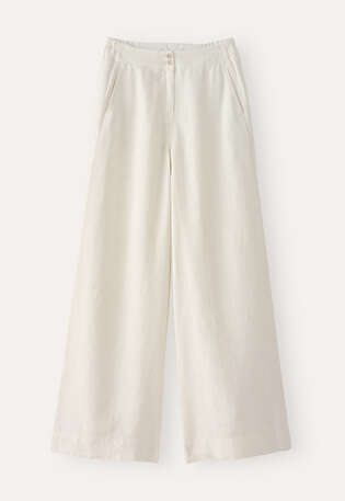 Wide-leg trousers, Ecru, webstill