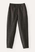 Curved-seam trousers, Black fawn, webstill