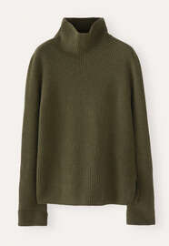 Roll-neck sweater, Dark moss, webstill