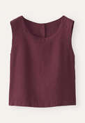 Button-back sleeveless top, Maroon, webstill