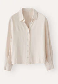 Curved-sleeve blouse, Pale natural, webstill