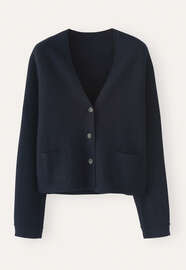 Short knitted jacket, Blue black, webstill