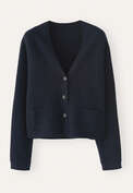 Short knitted jacket, Blue black, webstill