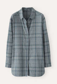 Checked overshirt, Denim blue, webstill