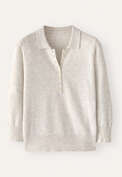 Collared sweater, Grey pearl, webstill
