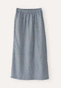 Striped skirt, Indigo cream, webstill