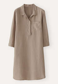 Placket-detail dress, Taupe, webstill
