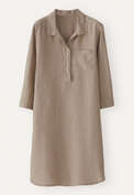 Placket-detail dress, Taupe, webstill