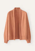 Dolman shawl-collar cardigan, Apricot, webstill
