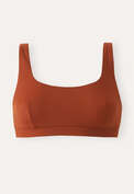 Square-neck bikini top, Burnt sienna, webstill