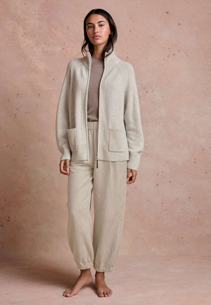 Jogger-style trousers, Fawn, completeTheLook