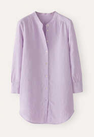 Long curved-hem shirt, Pink lilac, webstill