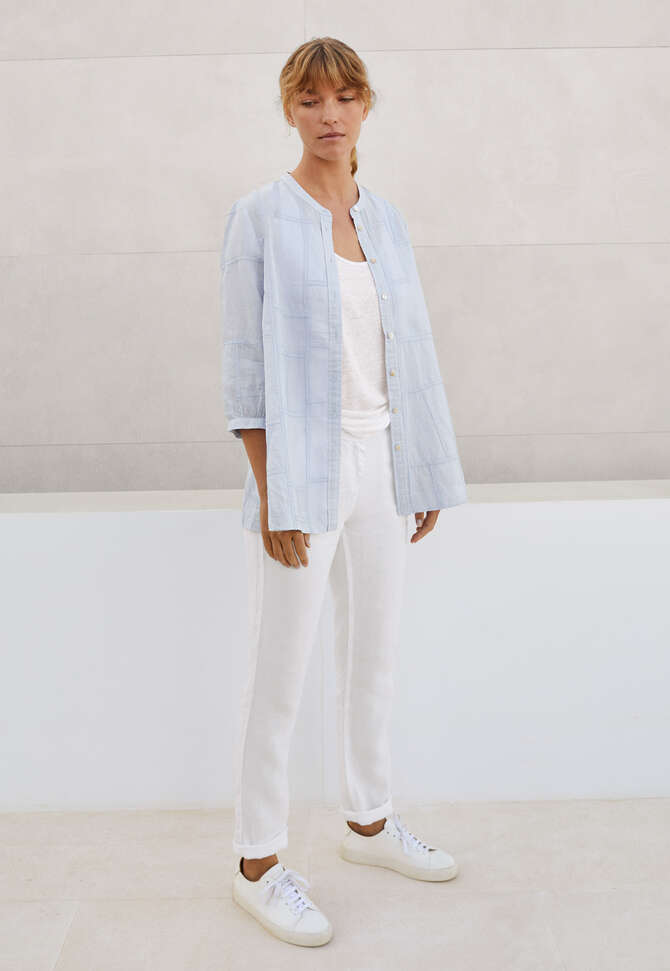 Embroidered shirt, Sky, completeTheLook