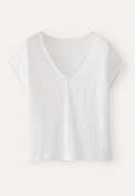 V-neck top, White, webstill