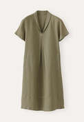 Shawl-collar dress, Khaki green, webstill