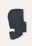 Knitted head-scarf, Dark blue, webstill
