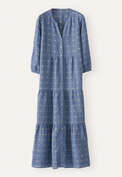 Clipped dobby-weave dress, Cornflower blue, webstill