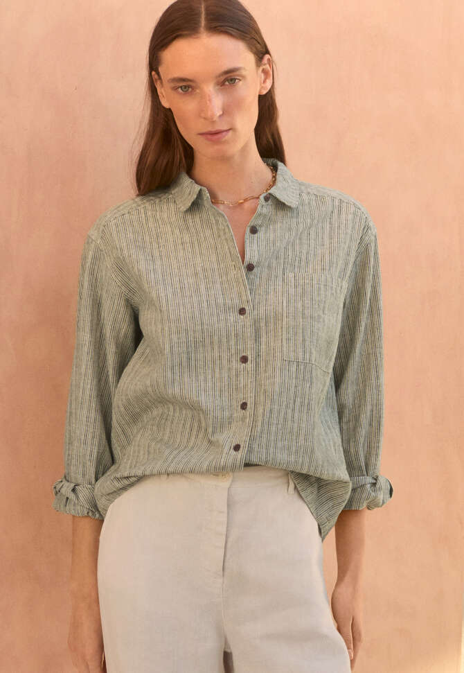 Striped shirt, Soft fern, completeTheLook