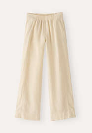 Relaxed wide-leg trousers, Natural cream, webstill