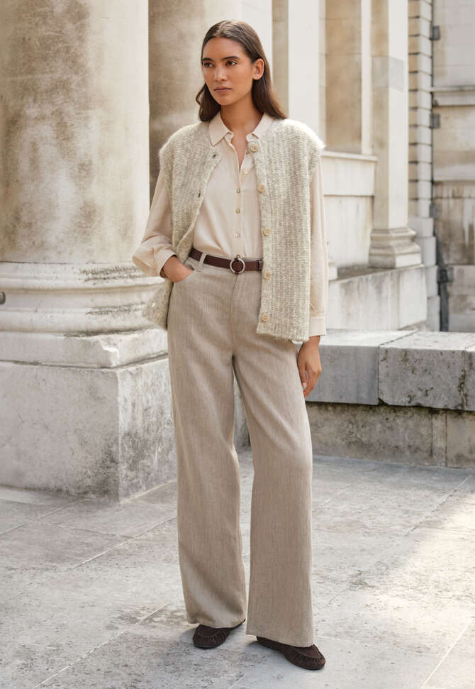 Sleeveless cardigan, Pale grey, completeTheLook