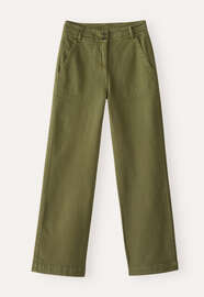 Straight-leg trousers, Olive, webstill