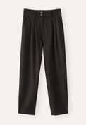 Tapered trousers, Brown black, webstill