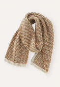 Stitch-detail scarf, Rust grey, webstill