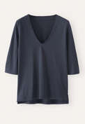 V-neck T-shirt, Dark petrol, webstill
