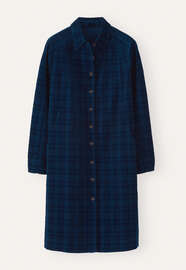 Self-check dress, Dark petrol, webstill