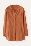 Tuck-detail shirt, Orange copper, webstill