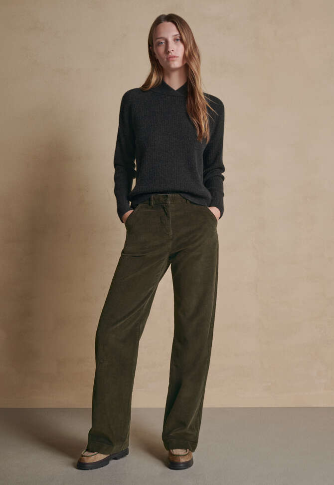 Rib-stitch sweater, Charcoal, completeTheLook