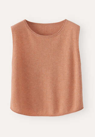 Knitted sleeveless sweater, Apricot, webstill