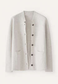 Knitted jacket, Grey pearl, webstill