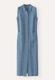 Sleeveless checked dress, Dark blue, webstill