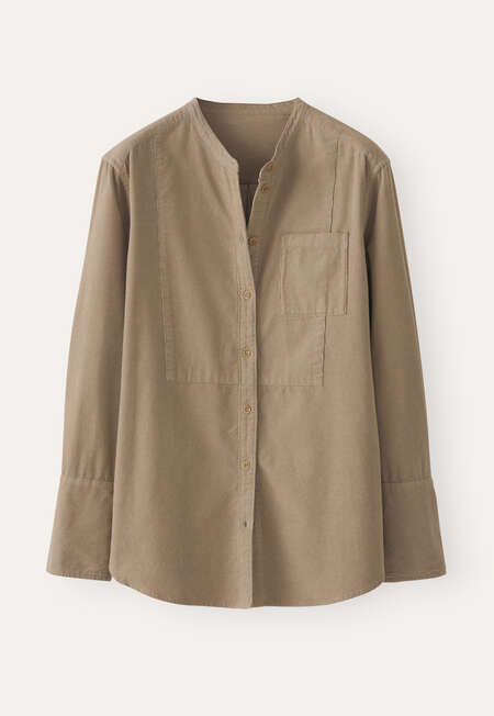 Fine-wale cord shirt, Soft brown, completeTheLook