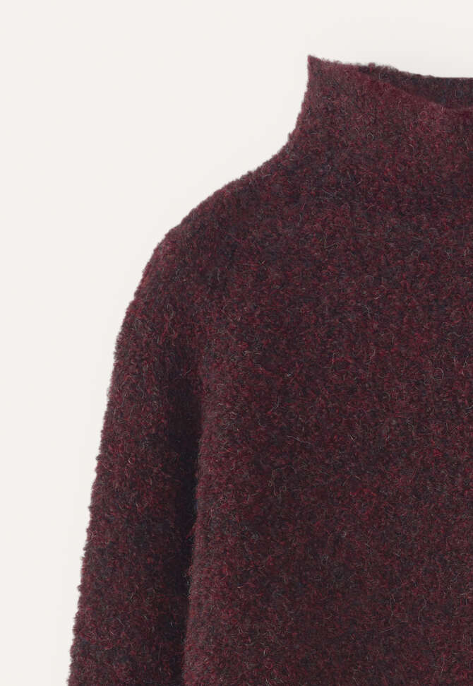 Funnel-neck sweater, Claret, completeTheLook