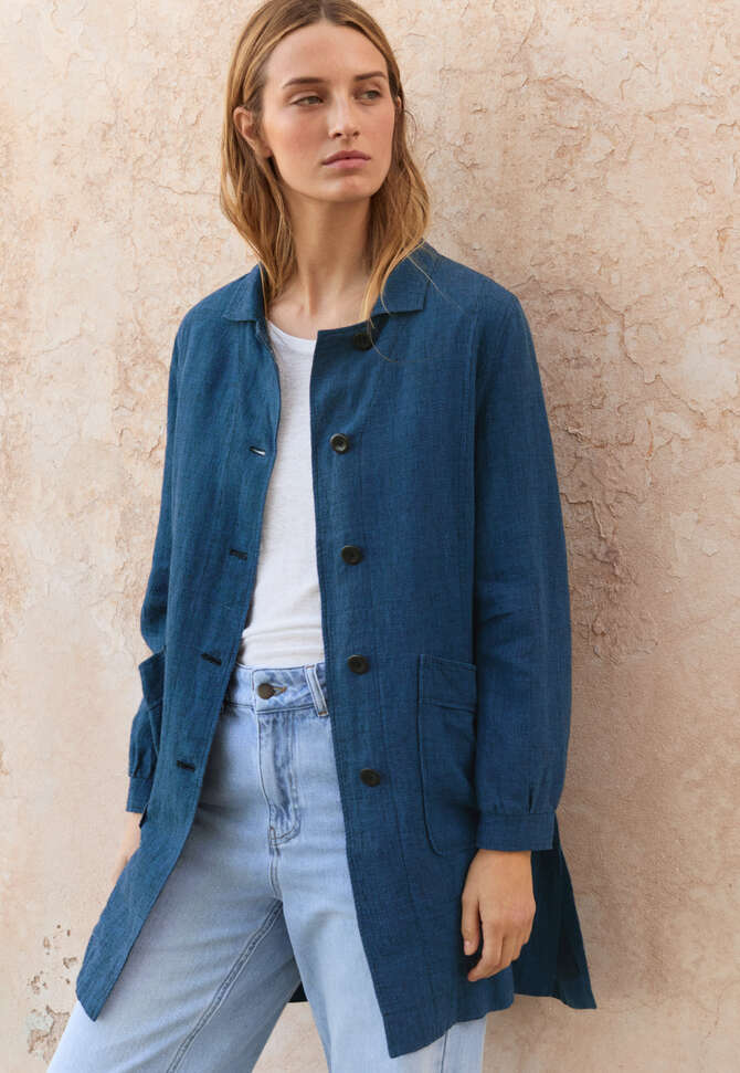 Long jacket, Blue black, completeTheLook